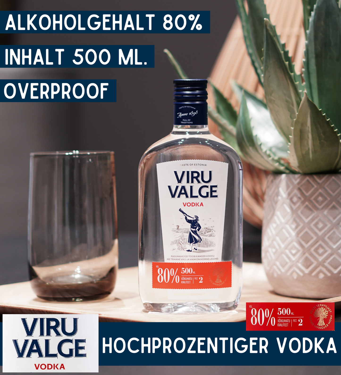 VIRU VALGE Overproof Vodka