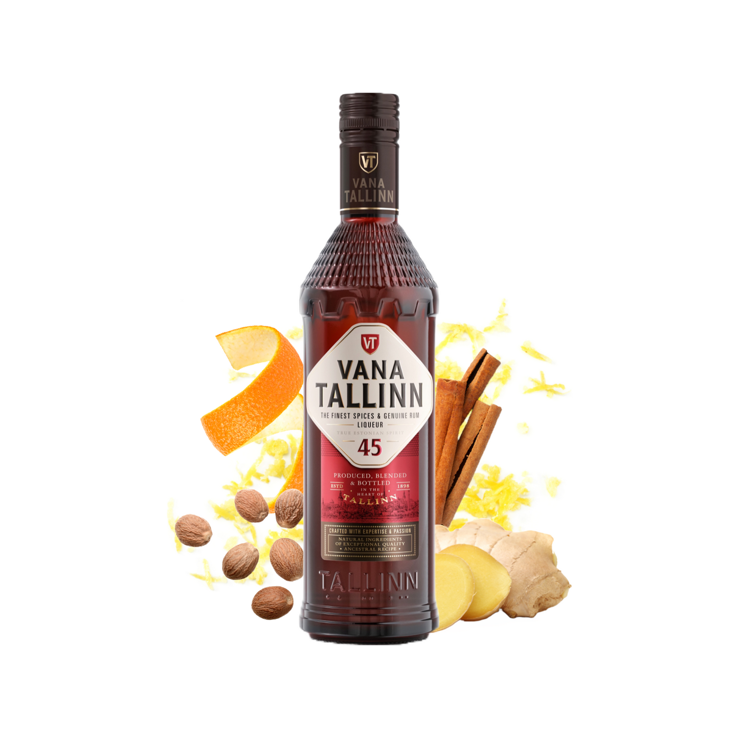Tallinn Set 5 bottles of 500 ML each (Toffee Caramel, Wild Spices, Coffee Espresso, 45%, 50%)