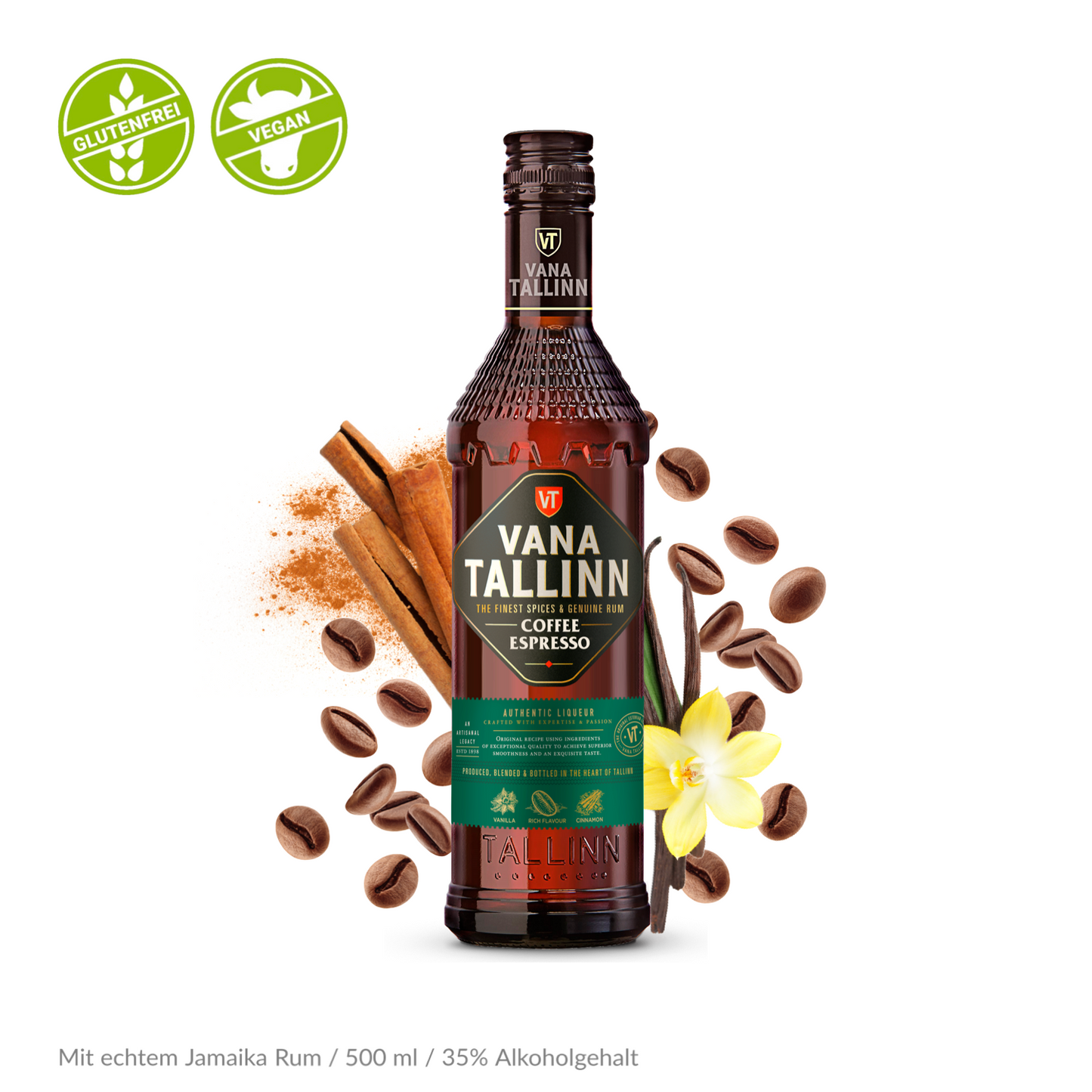 Tallinn Set 5 Flaschen à 500 ML (Toffee Caramel, Wild Spices, Coffee Espresso, 45%, 50%)