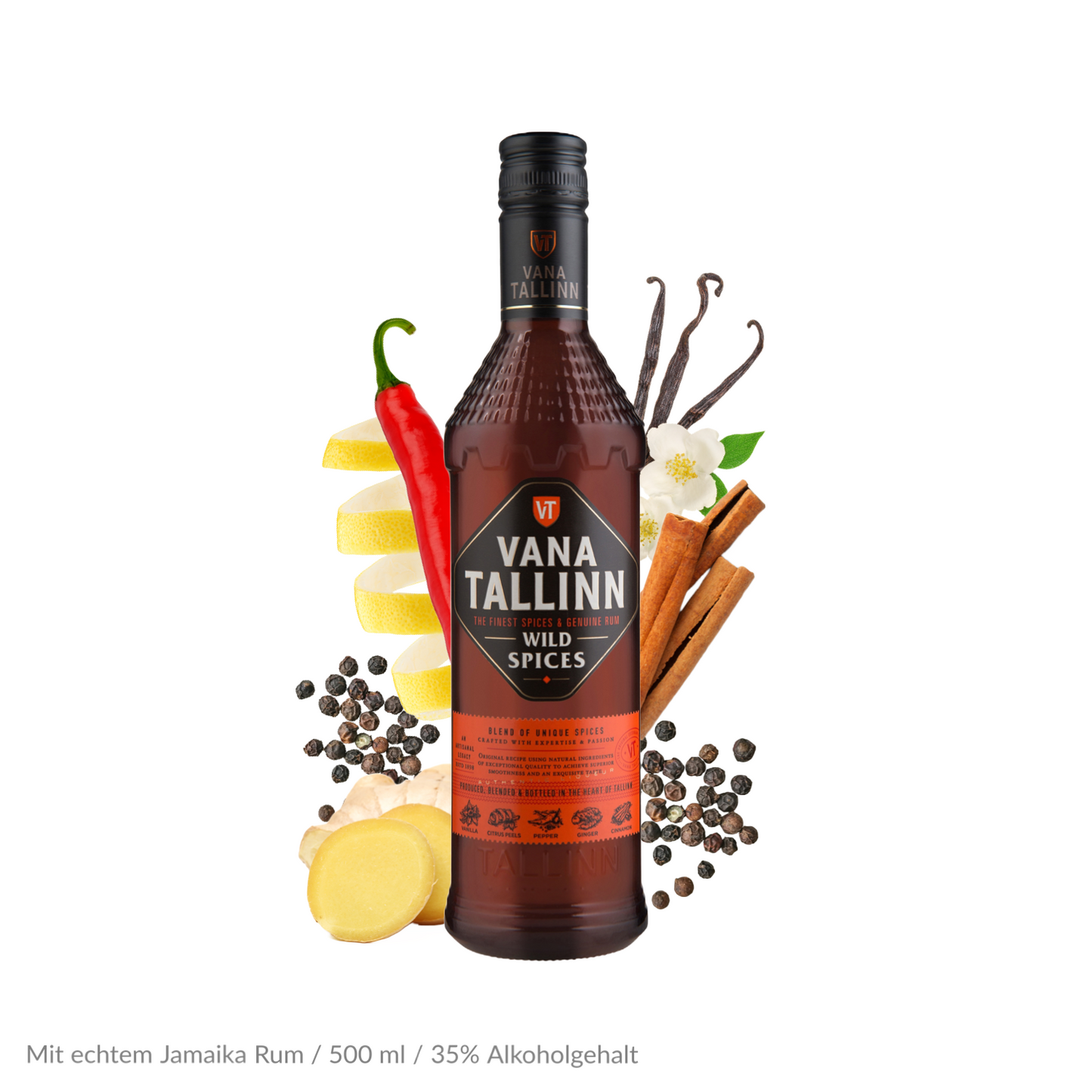 Tallinn Set 5 Flaschen à 500 ML (Toffee Caramel, Wild Spices, Coffee Espresso, 45%, 50%)